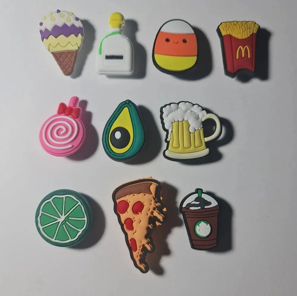 Other - 10 Food Shoe Charms Silicone Lot for Crocs
